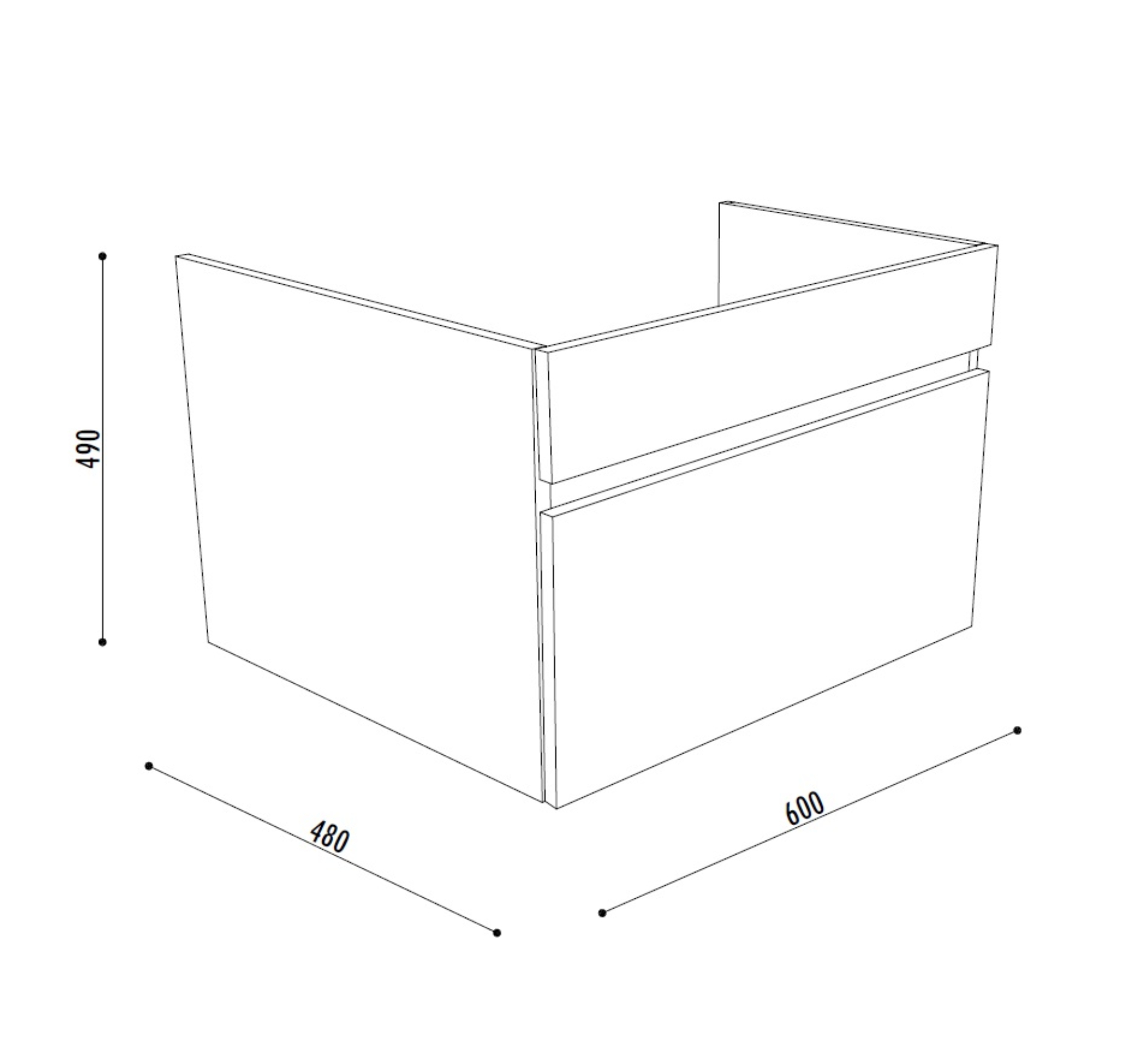 Leicester basin 60cm with Unit + Trend Combination