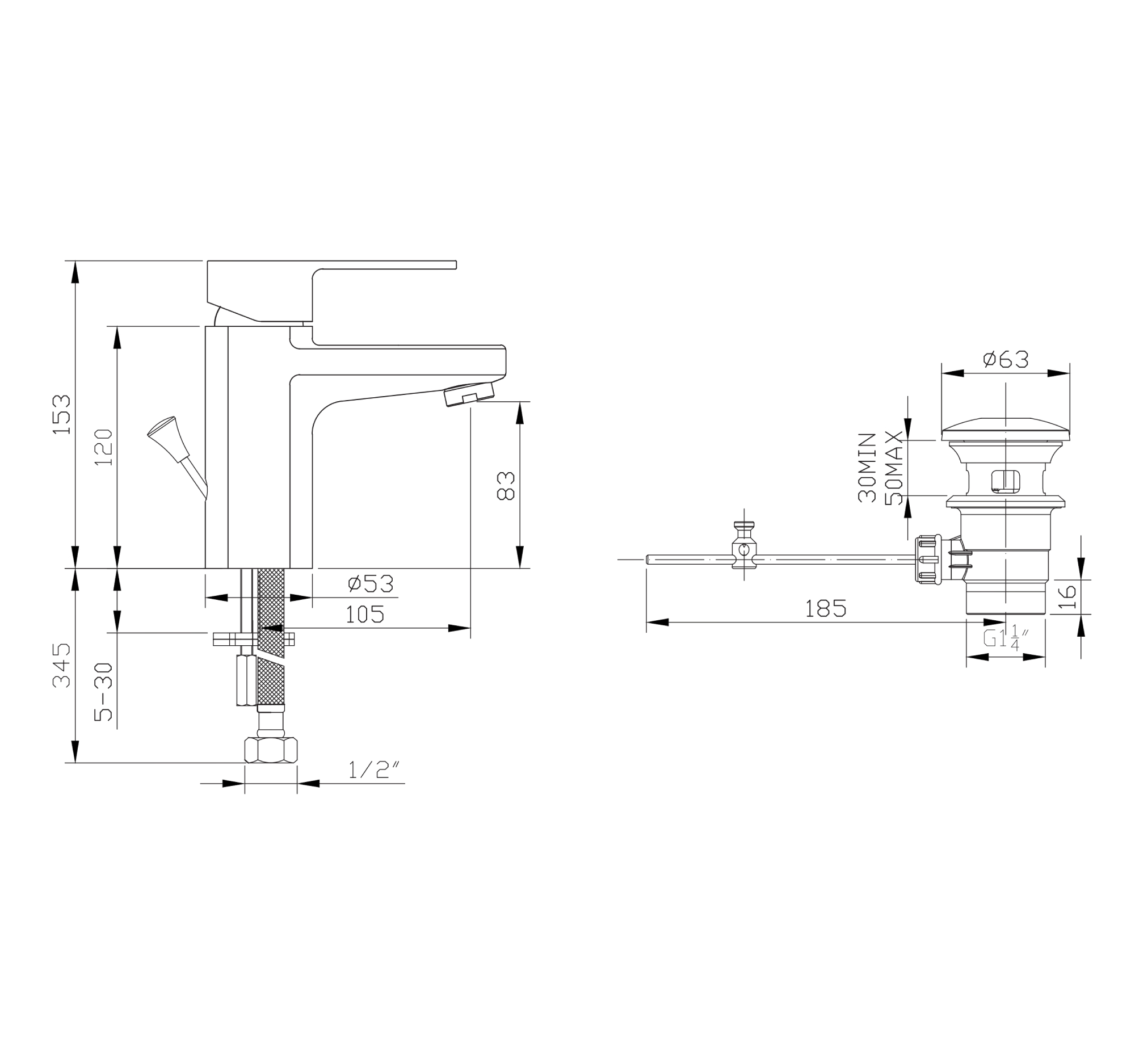 Milano Bathroom Basin Mixer
